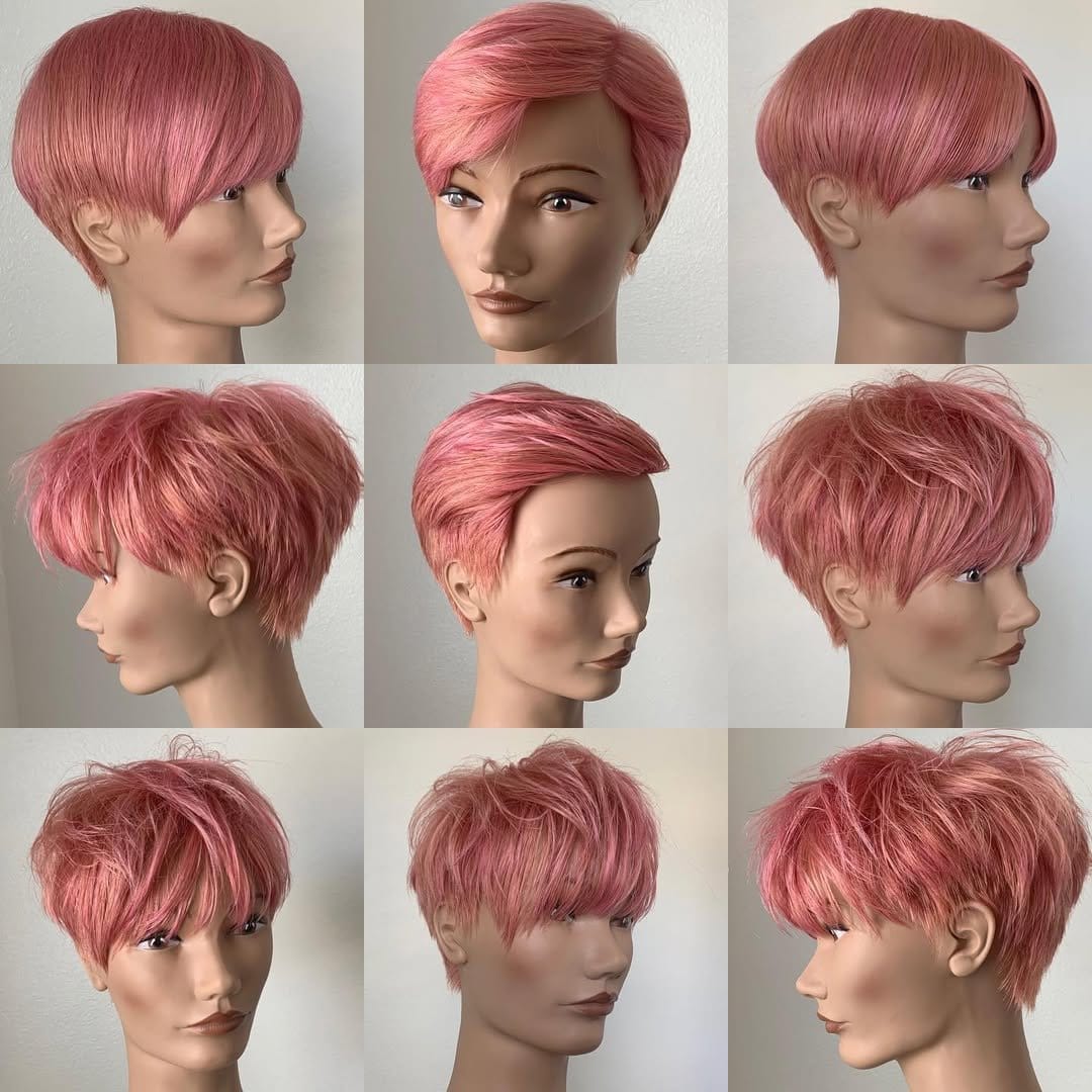 Dynamic DIY layered pixie with undercut