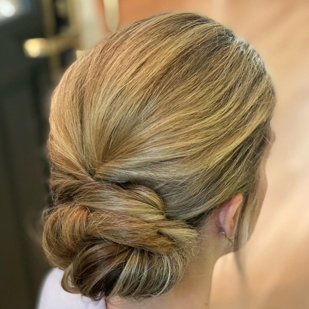 Twisted side bun with elegant finish