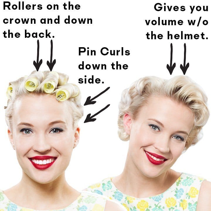 Vintage-inspired DIY pin curls