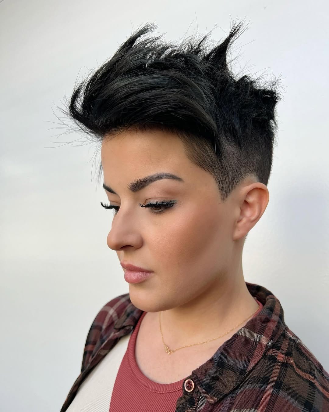 Edgy DIY asymmetrical pixie cut