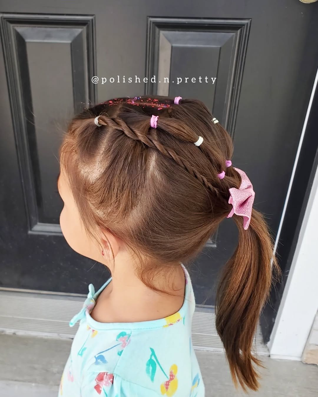 Intricate criss-cross ponytail