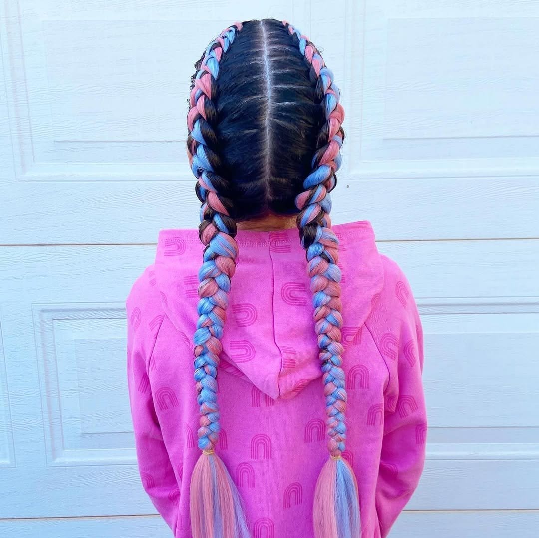 Trendy double Dutch DIY braids