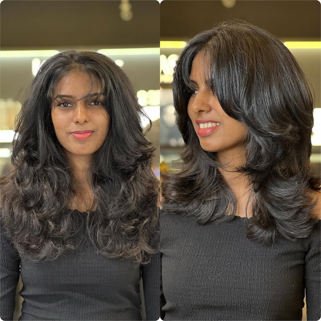 Feathered layers with soft texture
