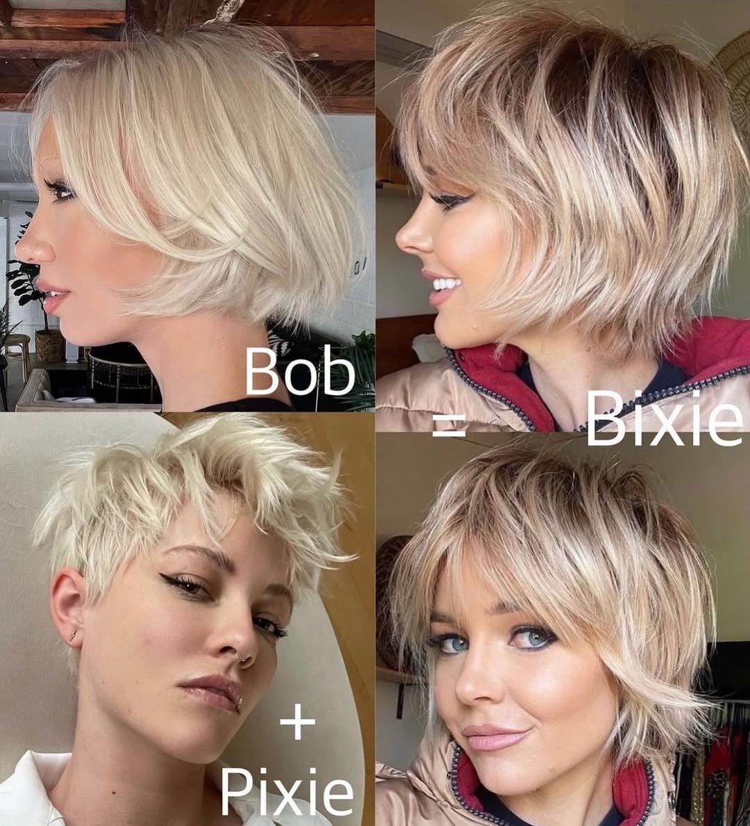 Vibrant DIY textured layered pixie