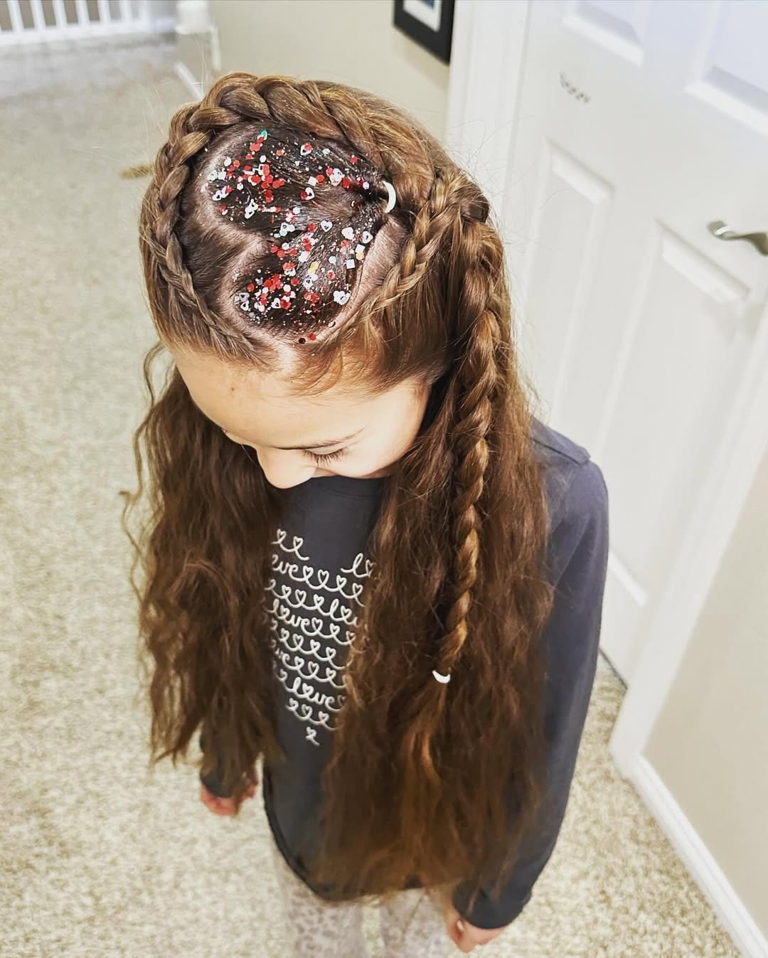 Cute braided headband with natural waves