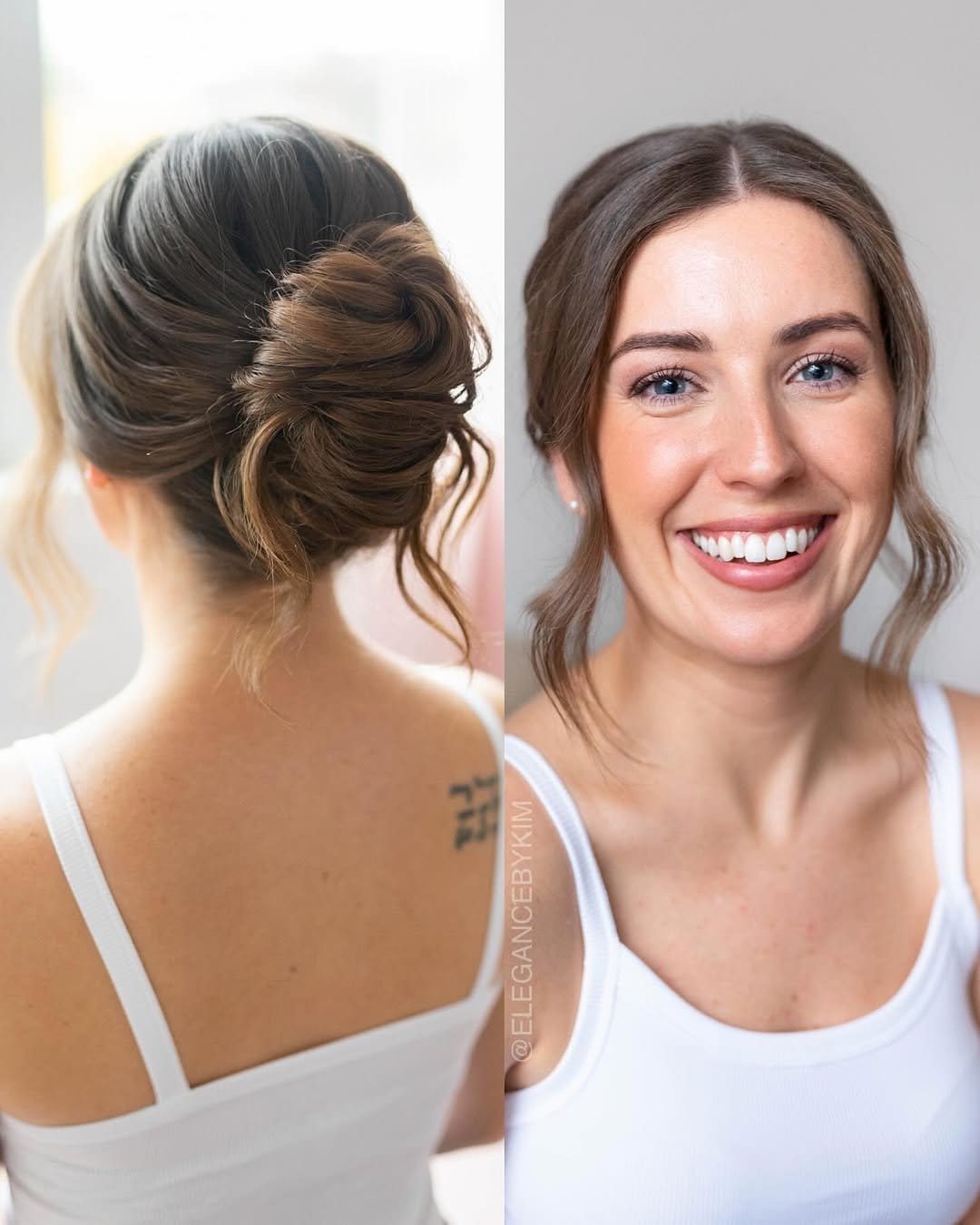 French twist with decorative clips