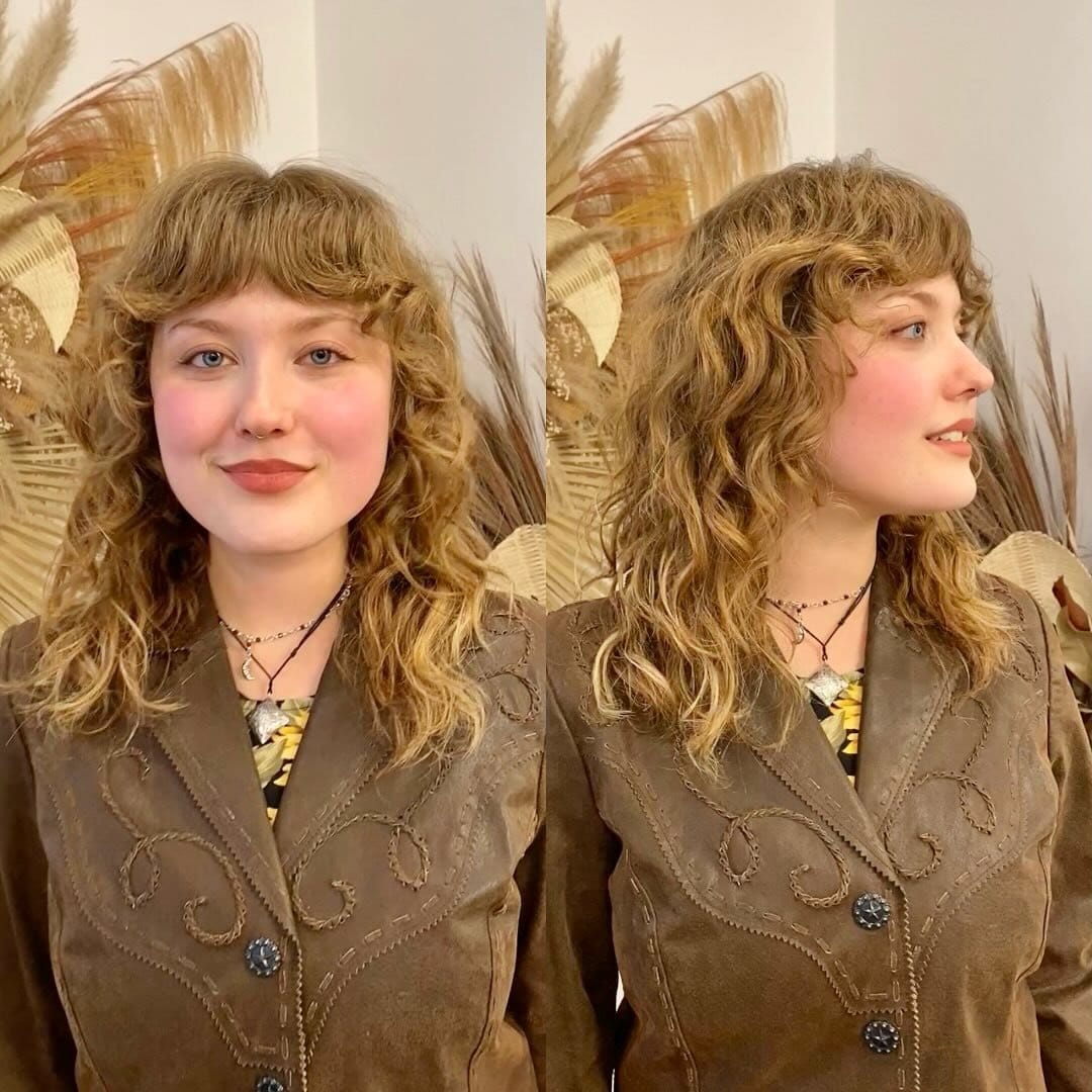 Playful DIY layered shag hairstyle