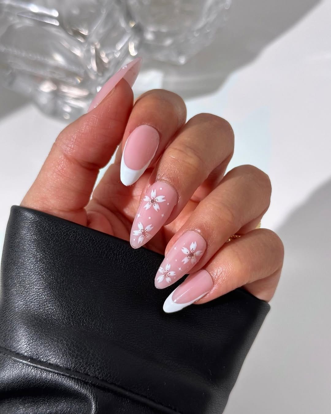 Cherry blossom nail art