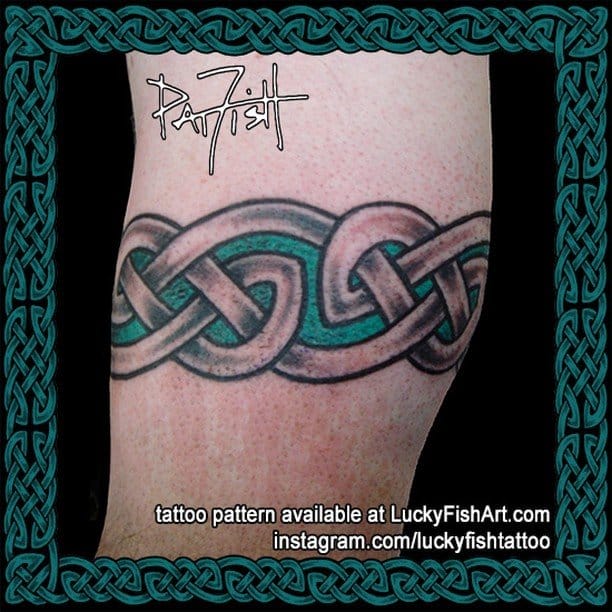 Intricate Celtic knot braid with texture