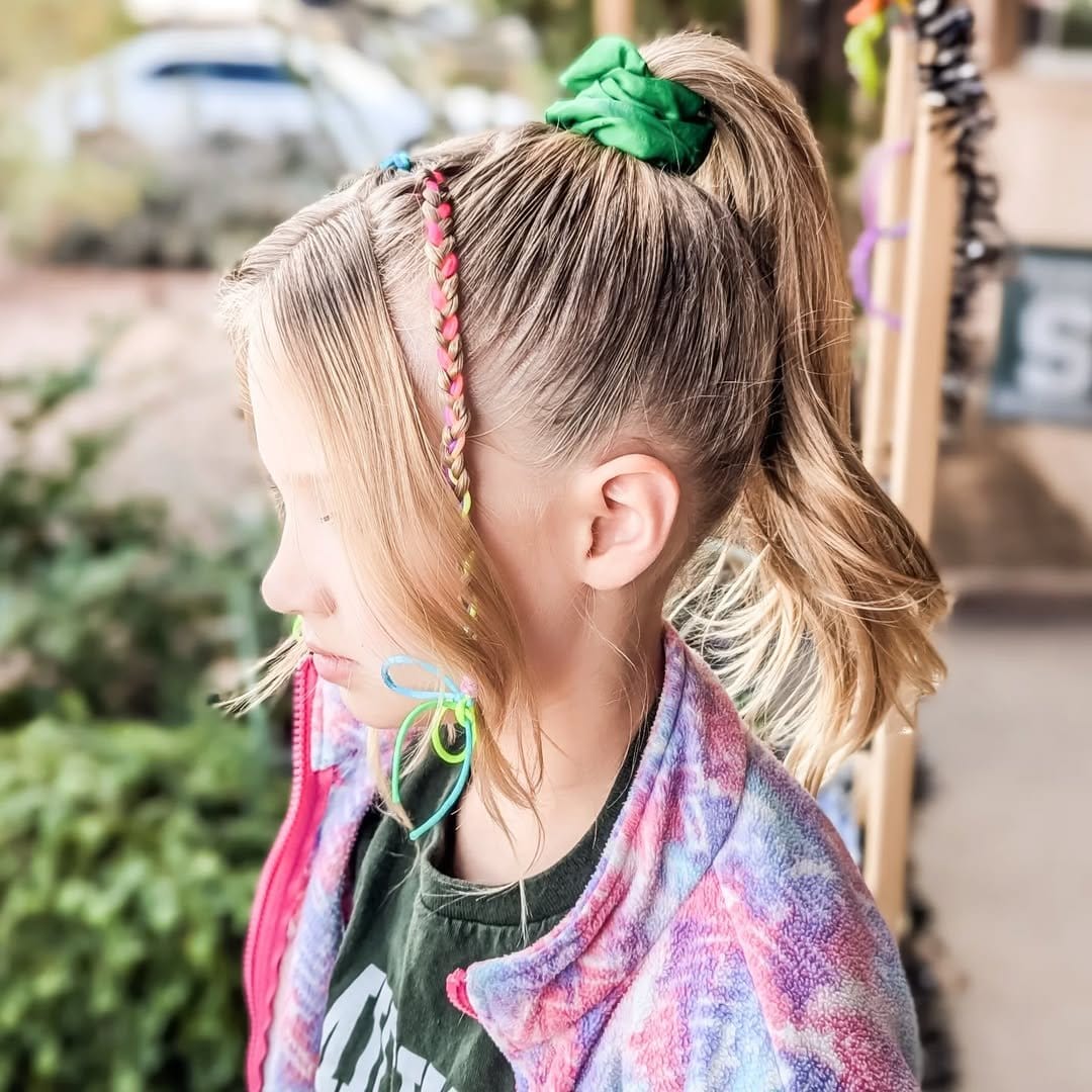 Crown braid with delicate beaded strands