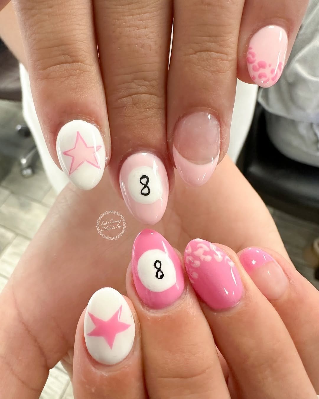 Playful bubble effect nail art