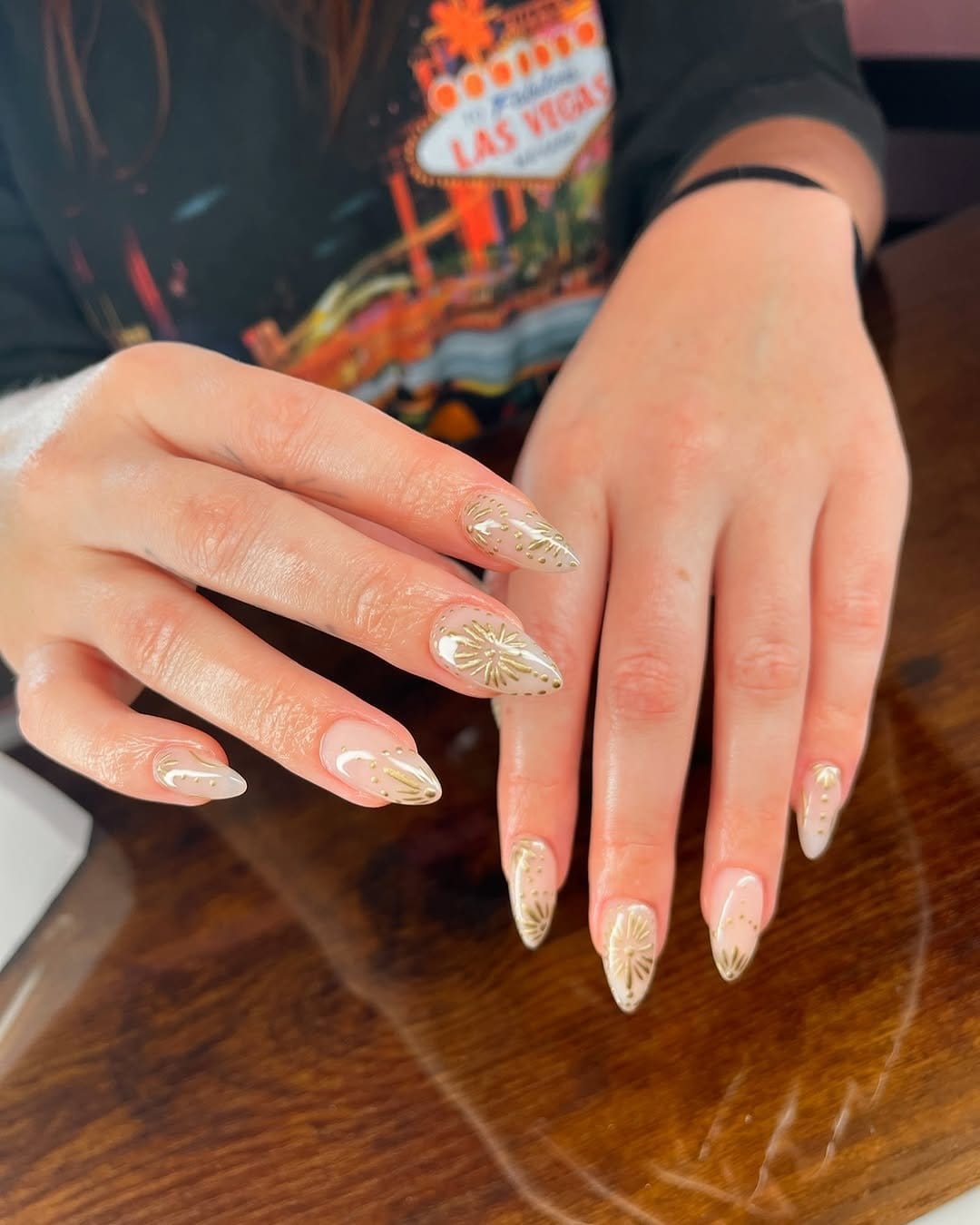 Firework-inspired nail art