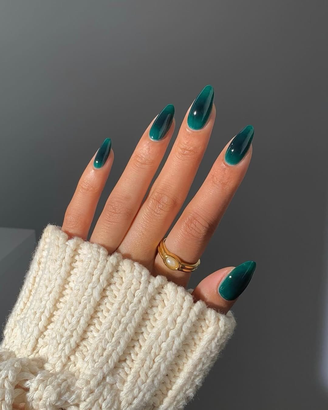 Jewel-toned gradient nails