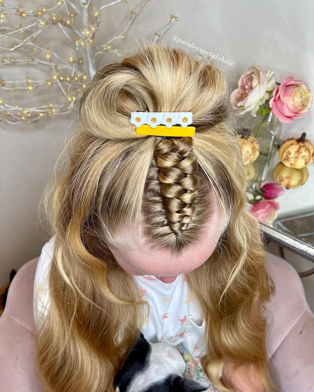 Modern infinity braid ponytail with volume