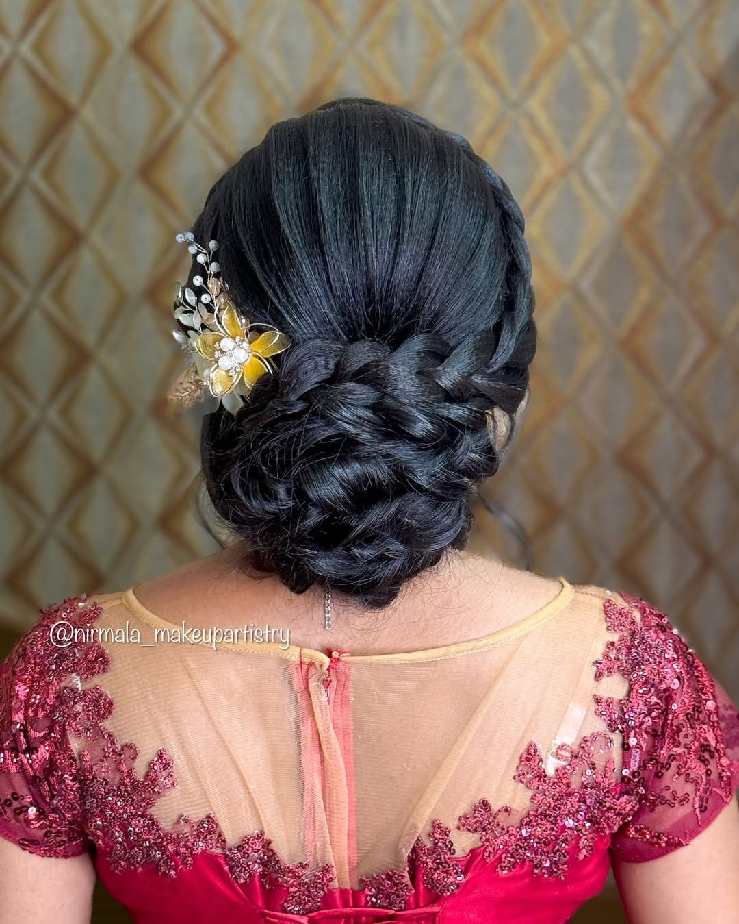 Elegant side bun with lace accessories