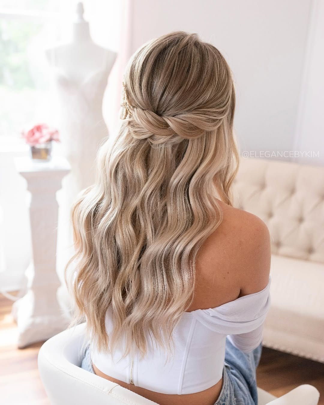 Elegant handmade French twist updo