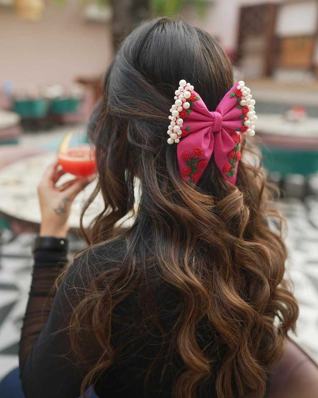 Intricate handwoven DIY hair ribbon