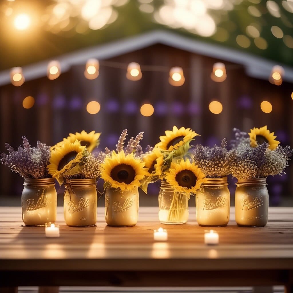 Rustic DIY mason jar herb garden