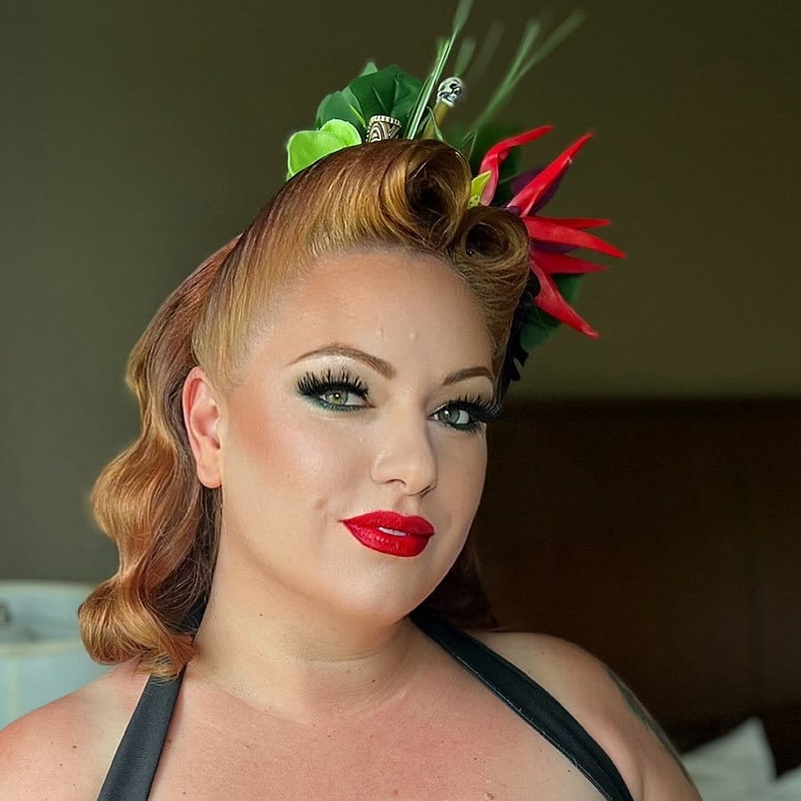 Retro victory rolls hairstyle