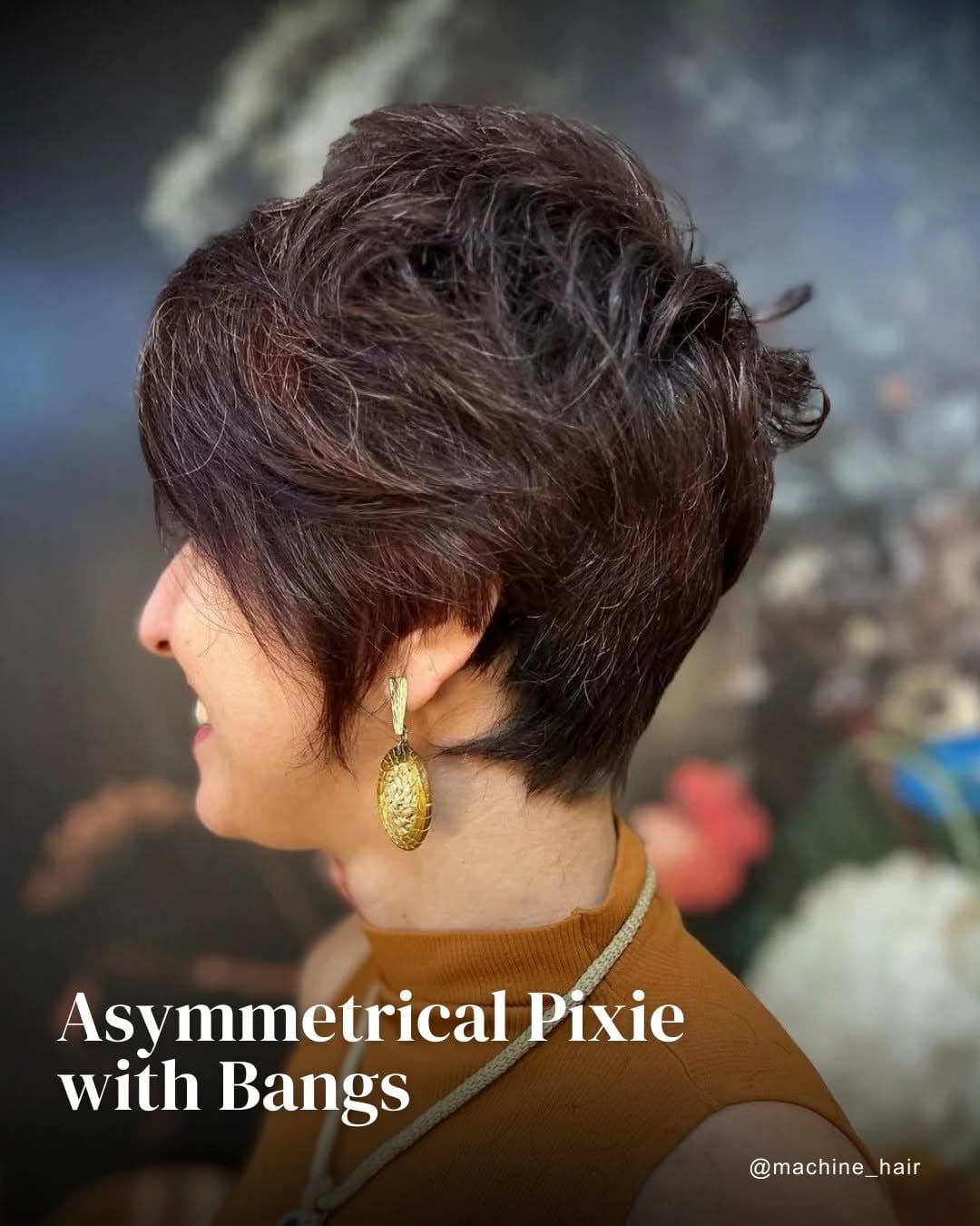 Sleek DIY layered pixie with tapered sides