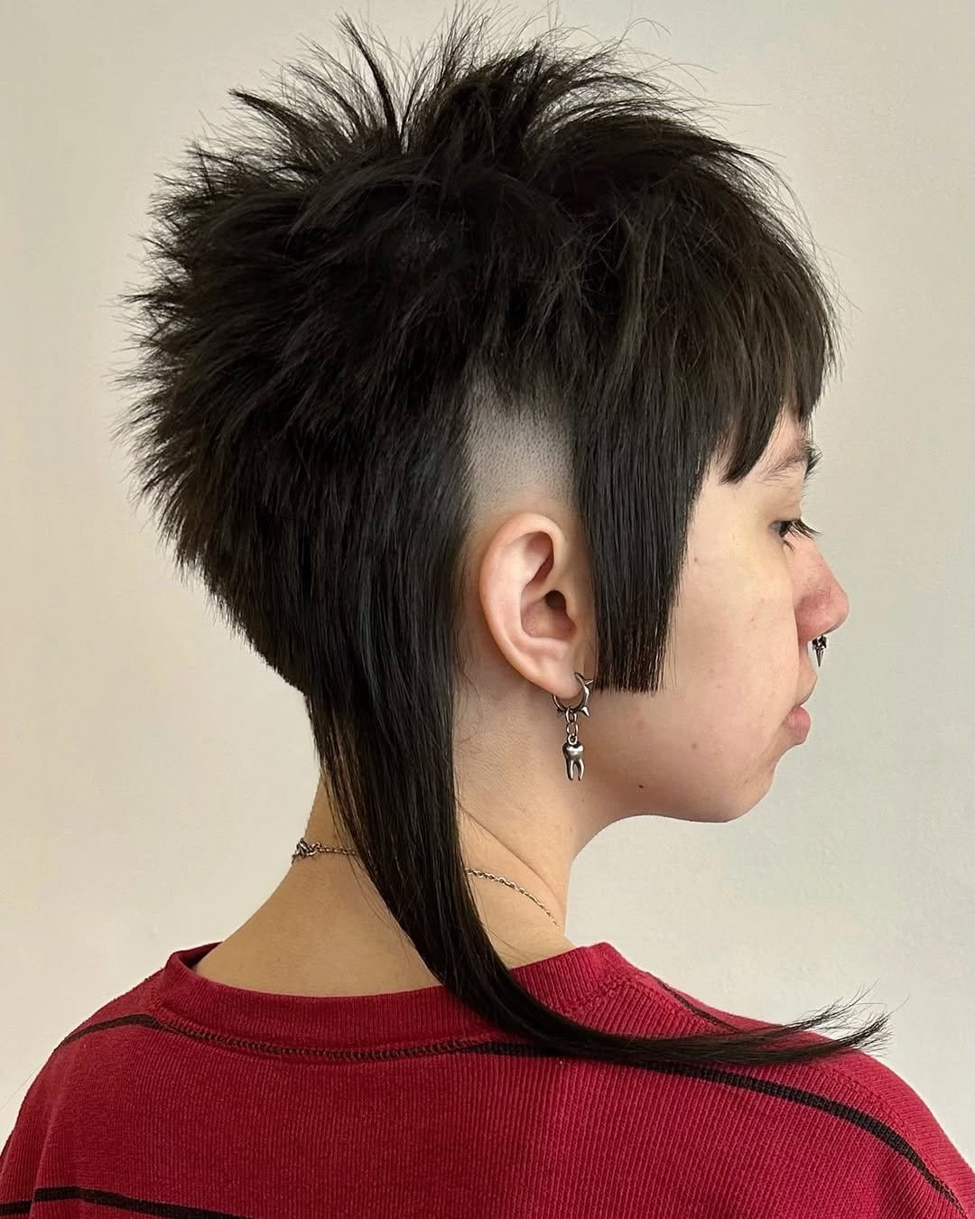 Funky DIY short layered mohawk
