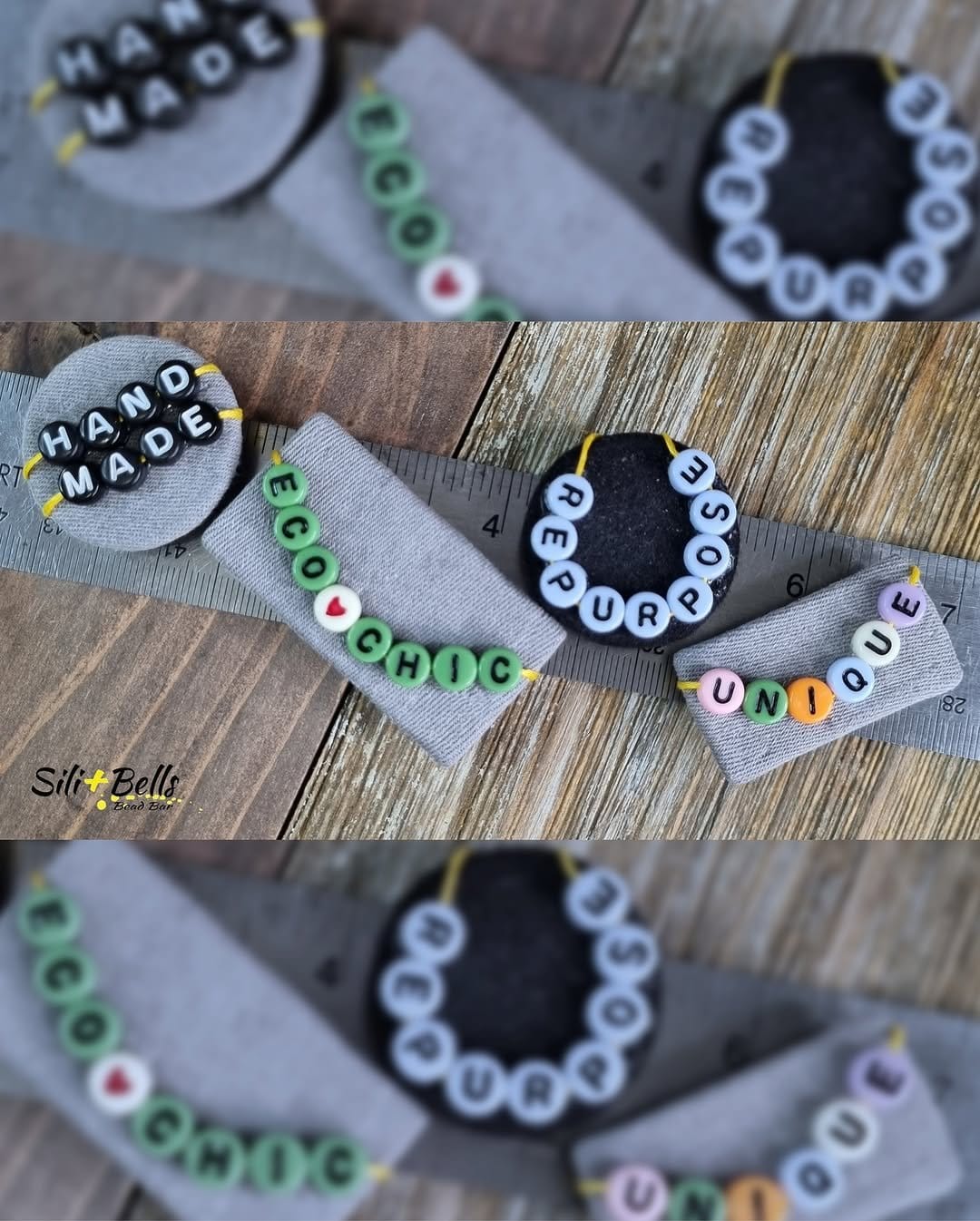 Playful colorful handmade button magnets