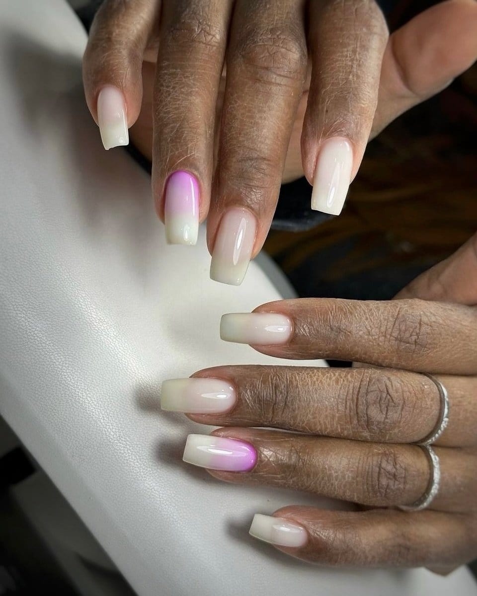 Crystal clear accent nail with sunflower design