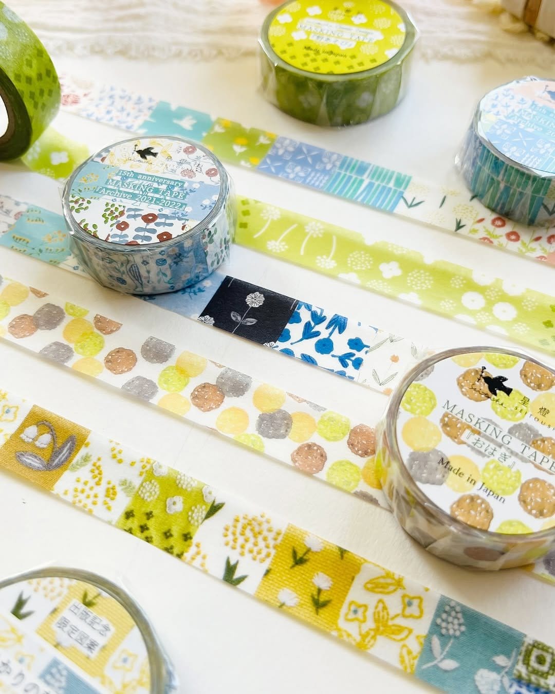 Colorful handmade washi tape picture frames
