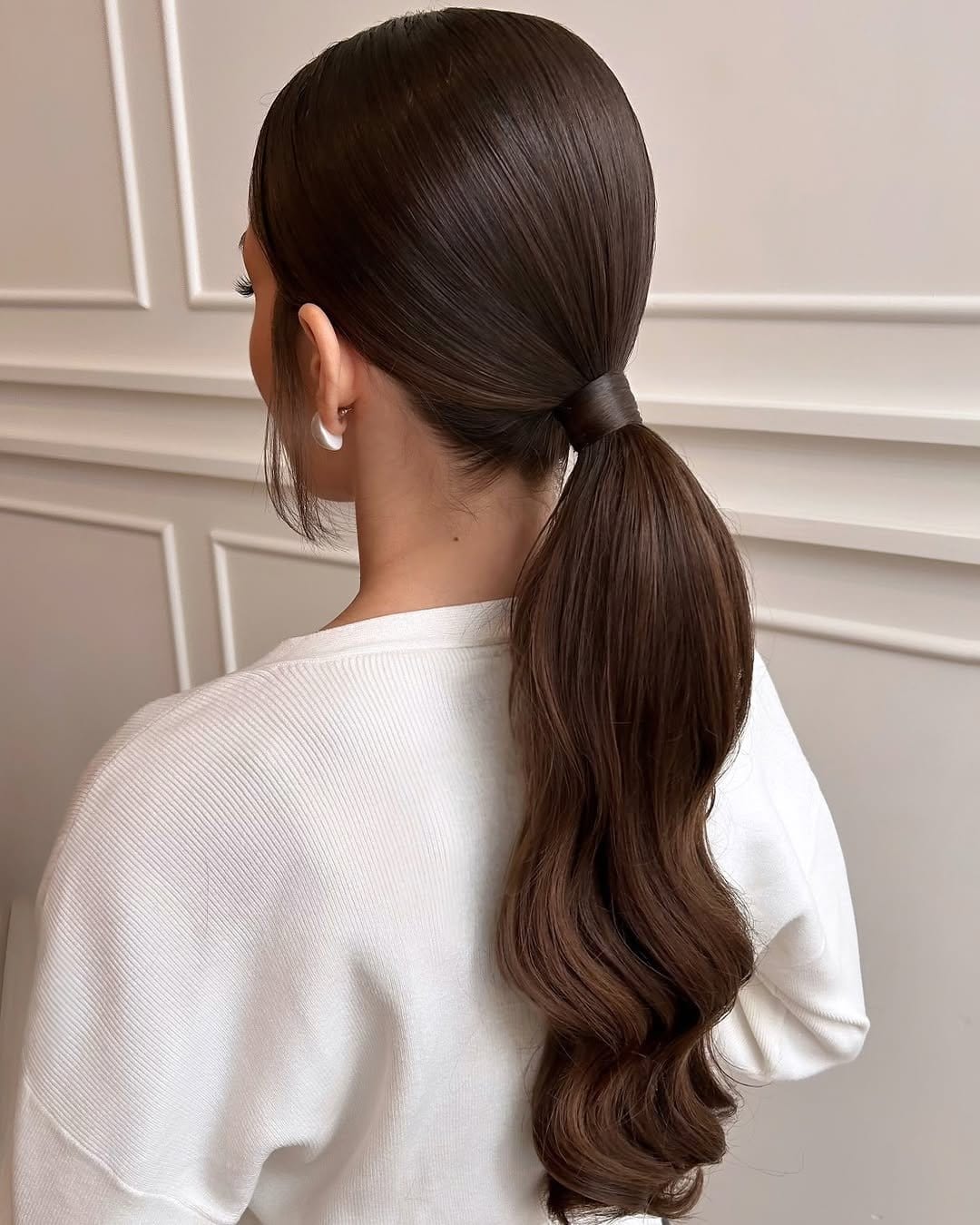 Ponytail with hair-wrapped base