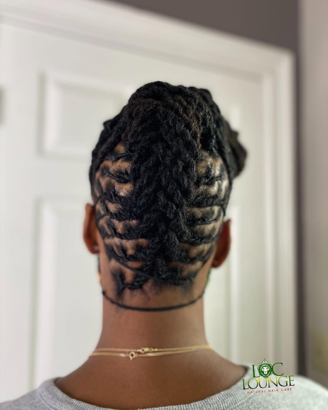 Pompadour style with short dreadlocks