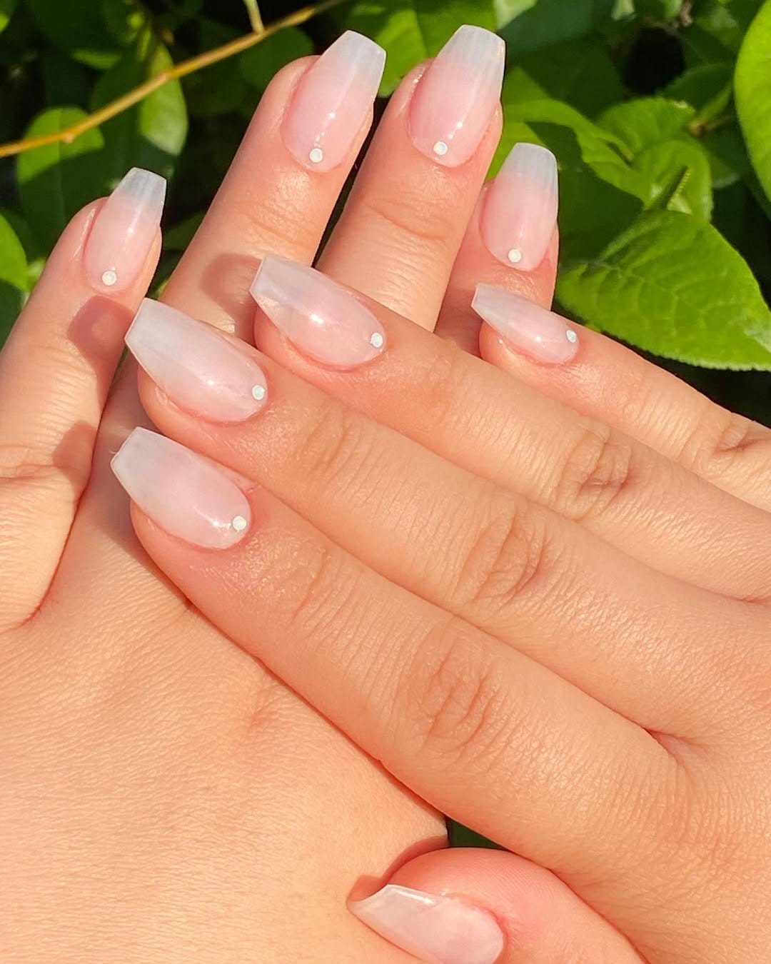 Sheer white nail polish