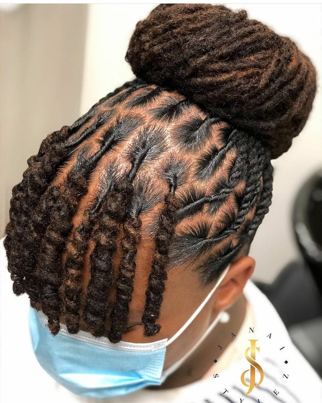 Trendy dreadlock bangs style