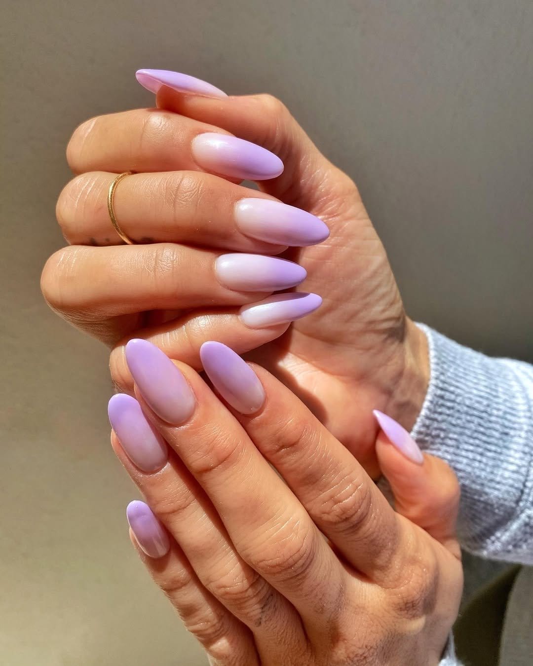 Lavender ombre pastel nails