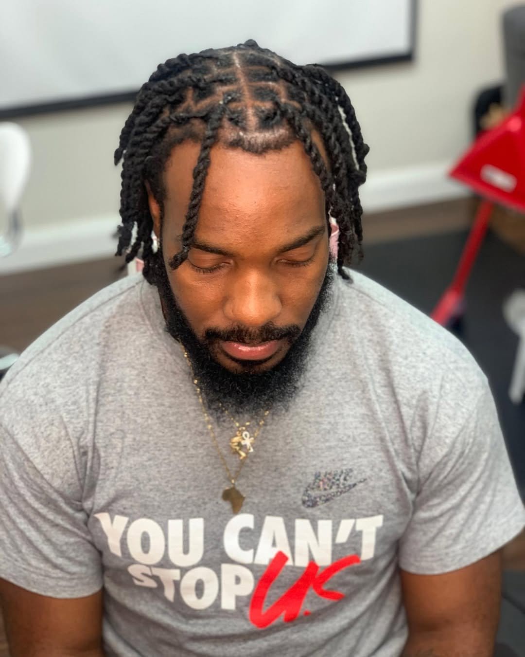 Stylish dreadlocks with twists