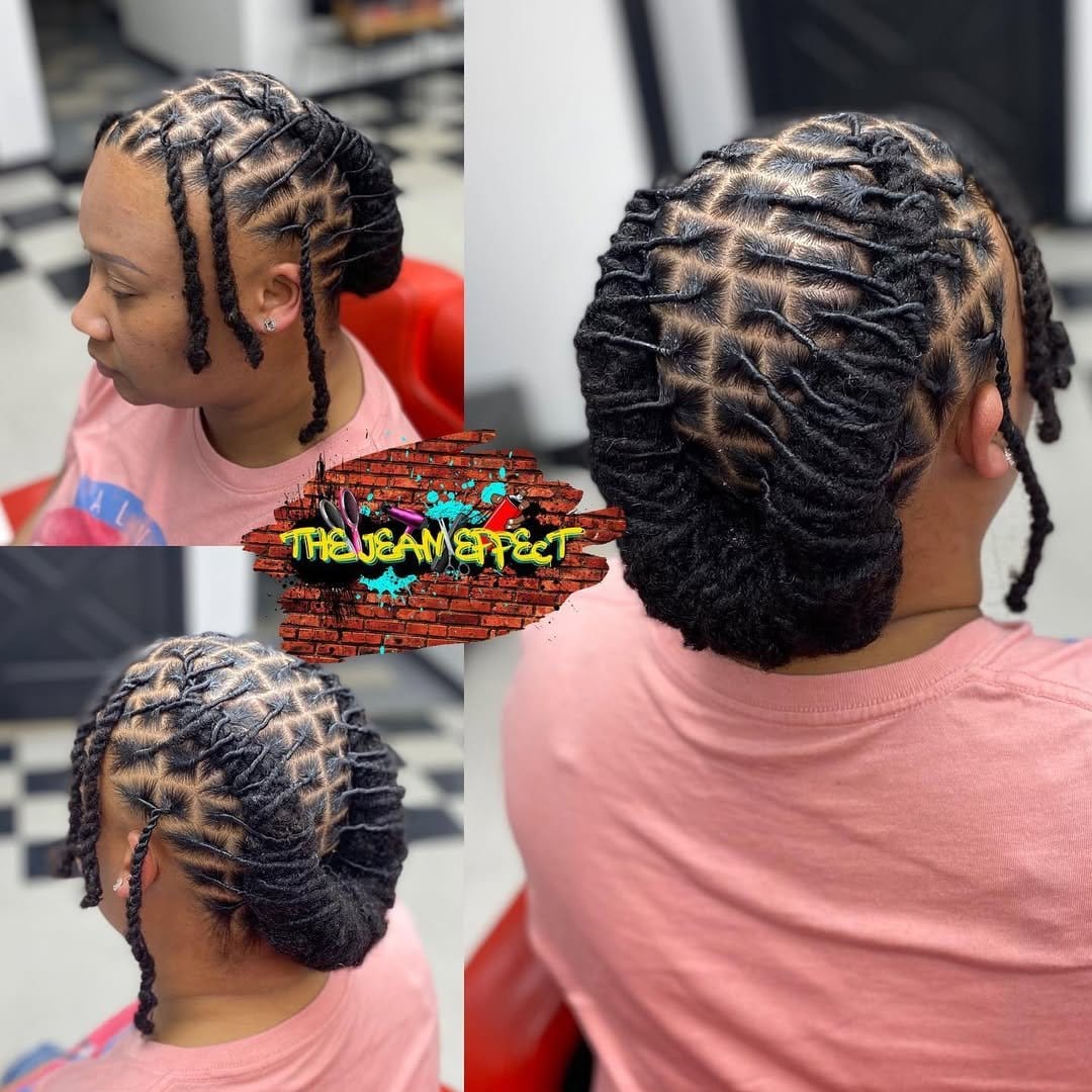 Regal twisted crown dreads