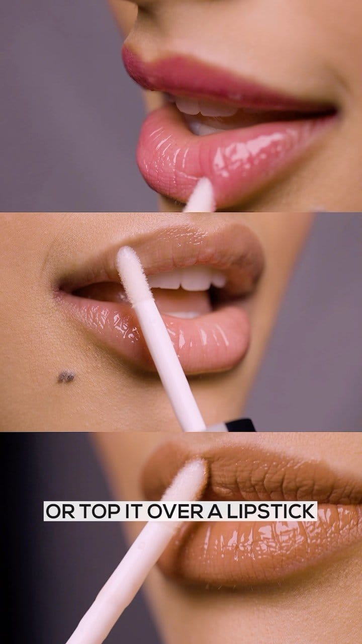 Lips with clear gloss