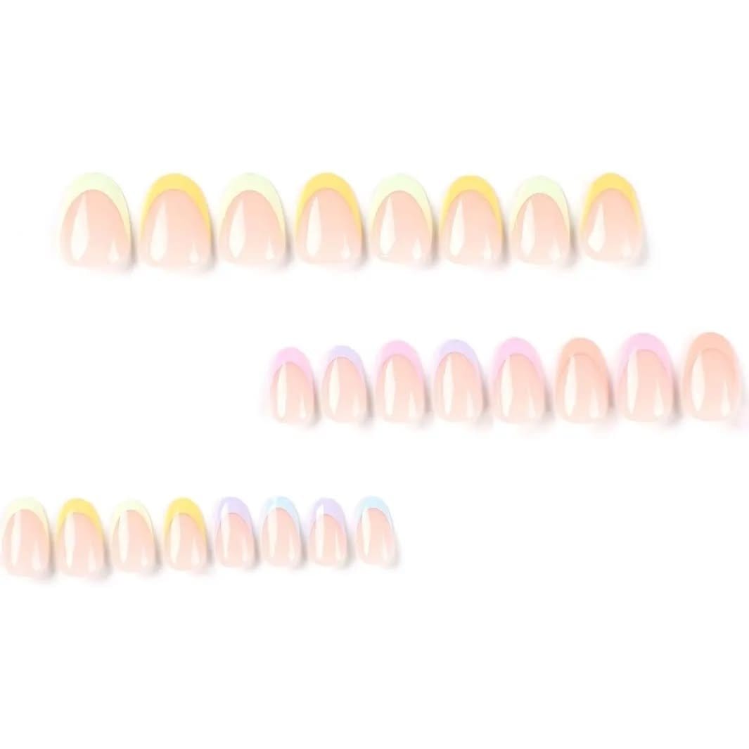 French manicure with pastel tips