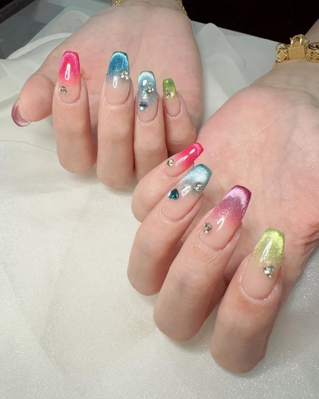 Colorful jelly bean-inspired nail art