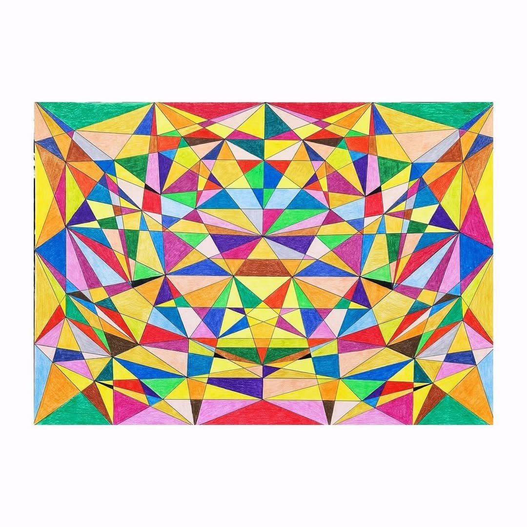 Geometric patterns in pastel colors