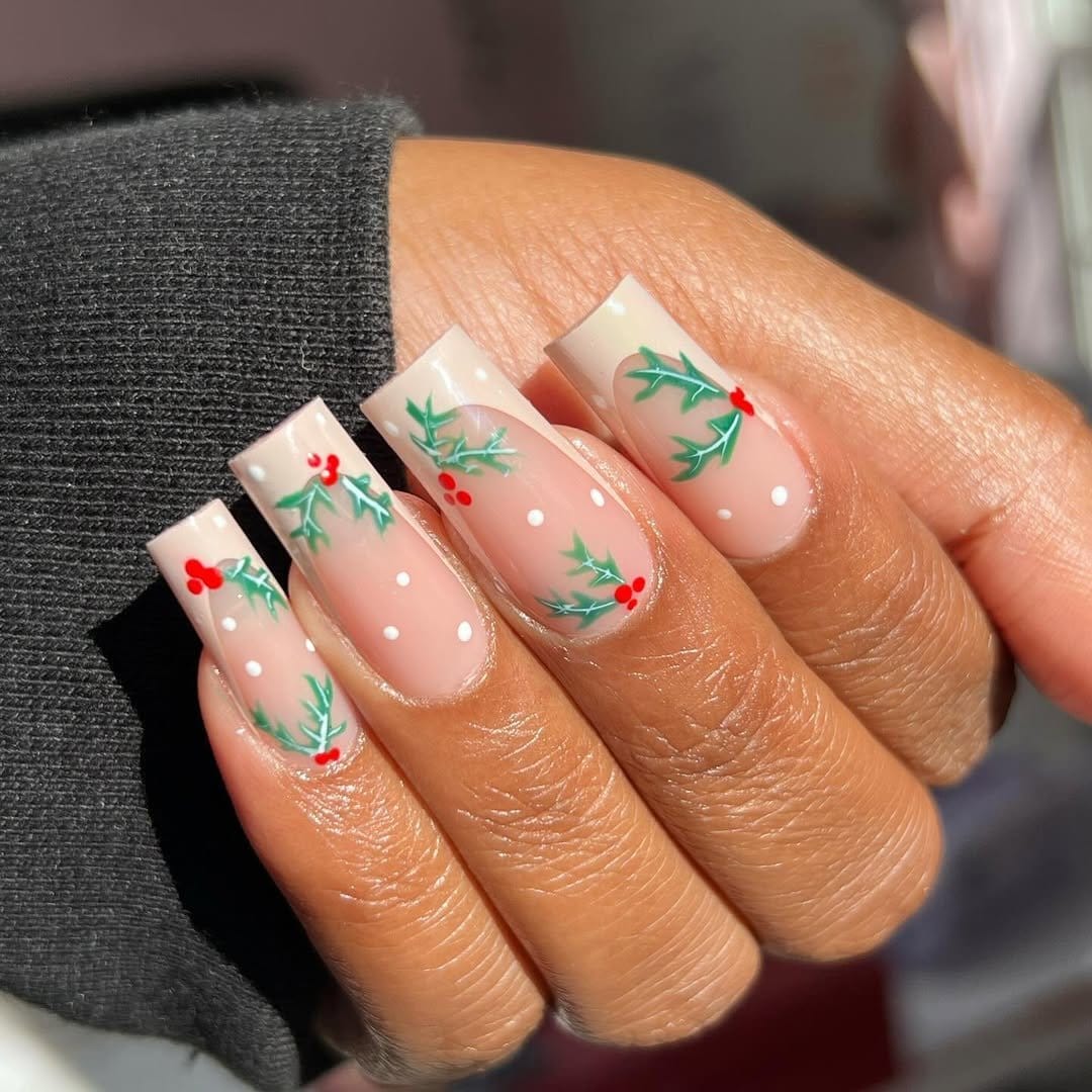 Soft square pattern nail art
