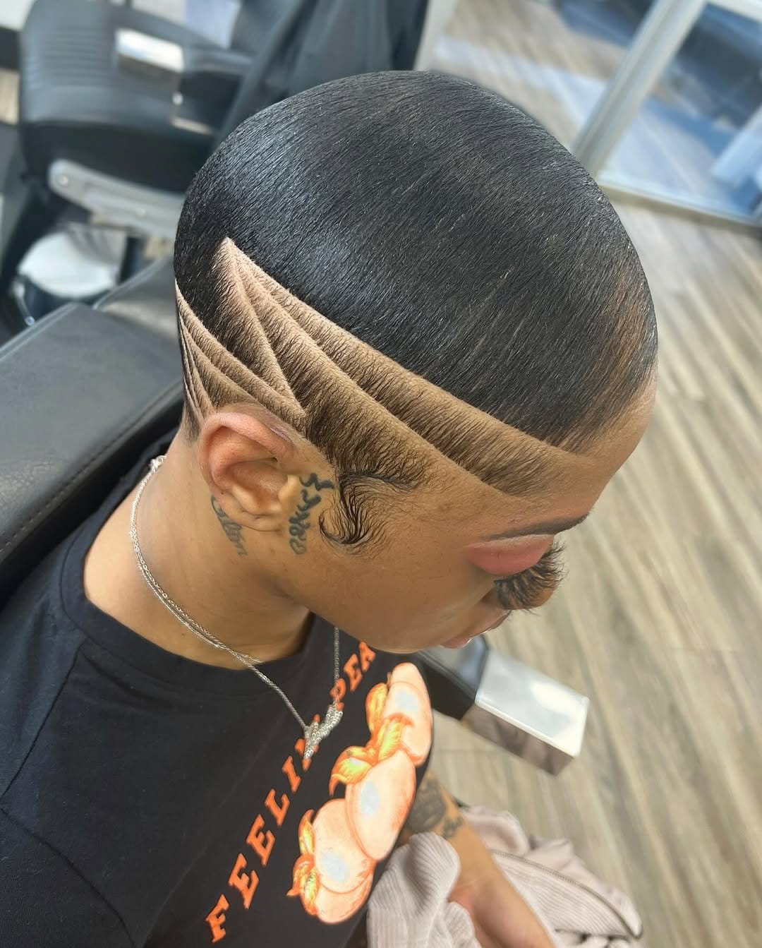 Chic pixie cut with short dreadlocks