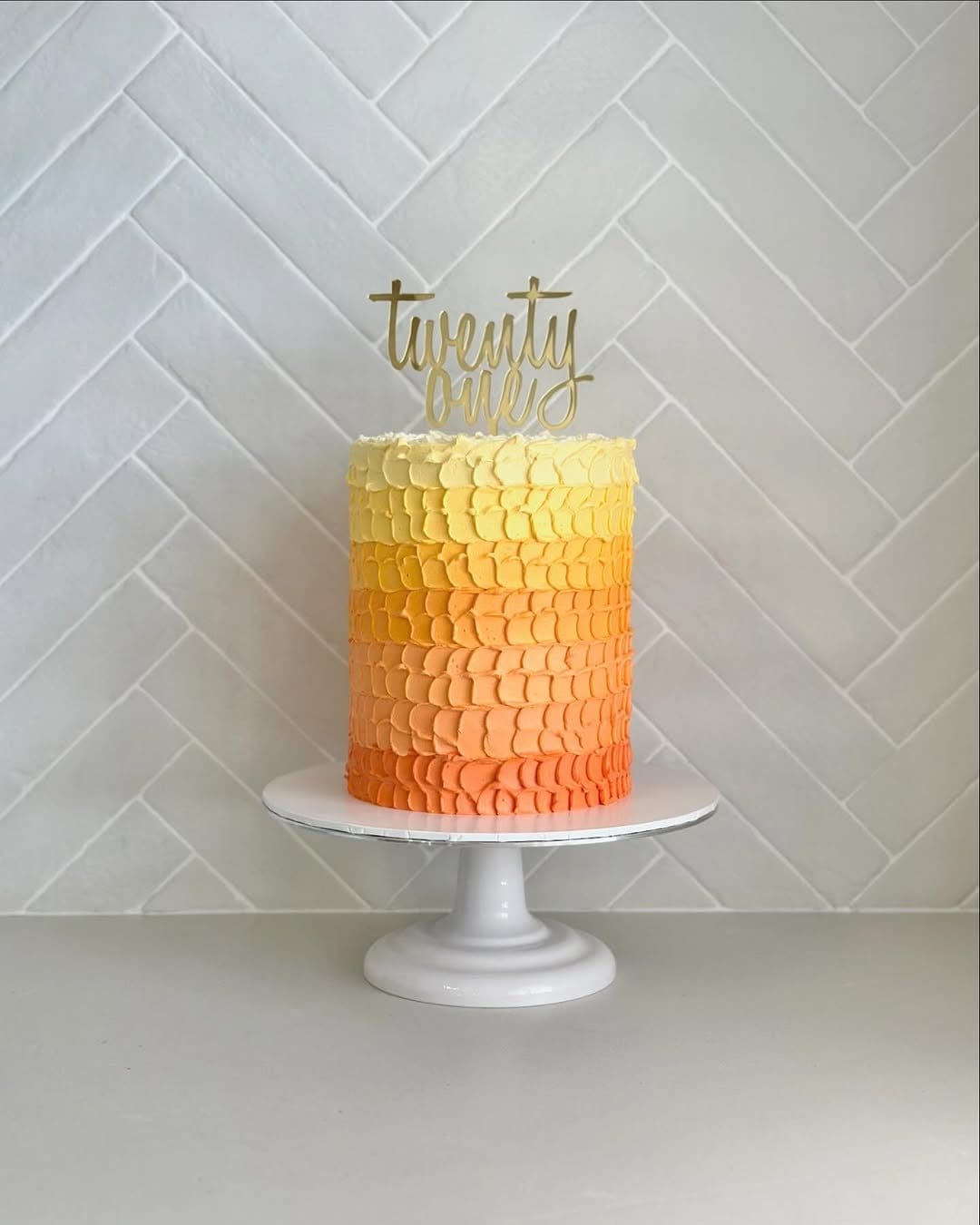 Yellow to orange ombre nails