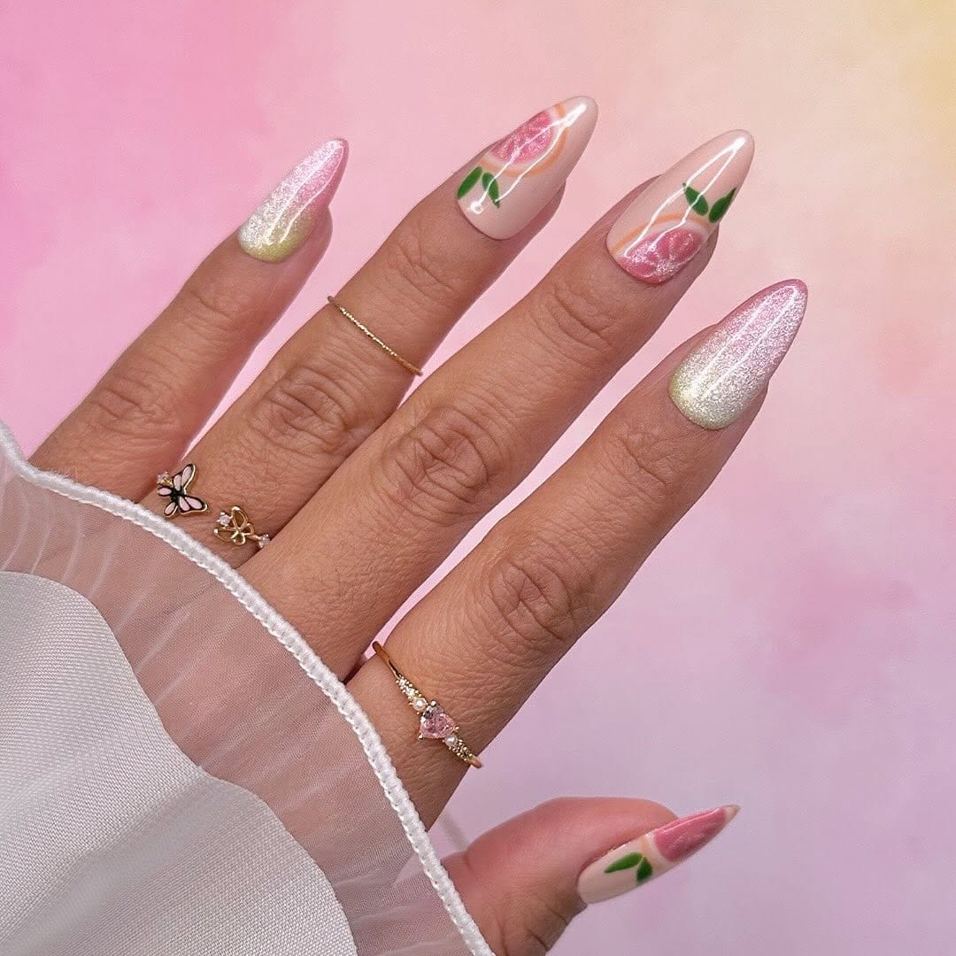 Fun and quirky pineapple pattern nails