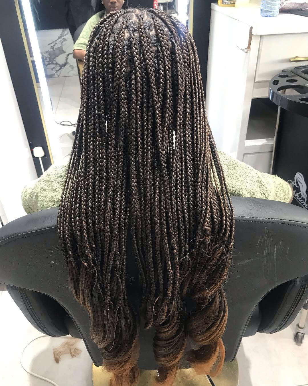 Intricate spiral dreadlocks