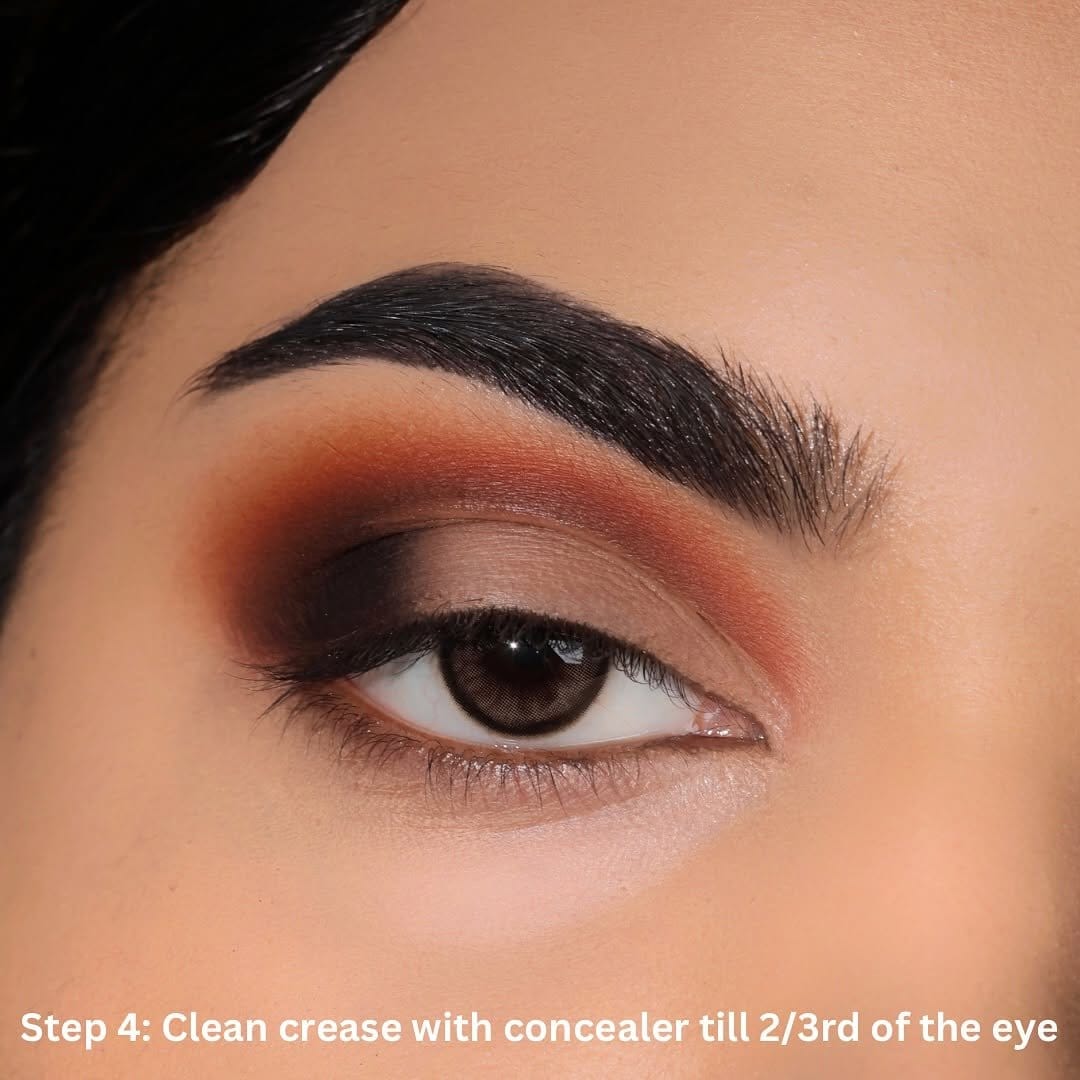 Dramatic smokey eye with precise cut crease