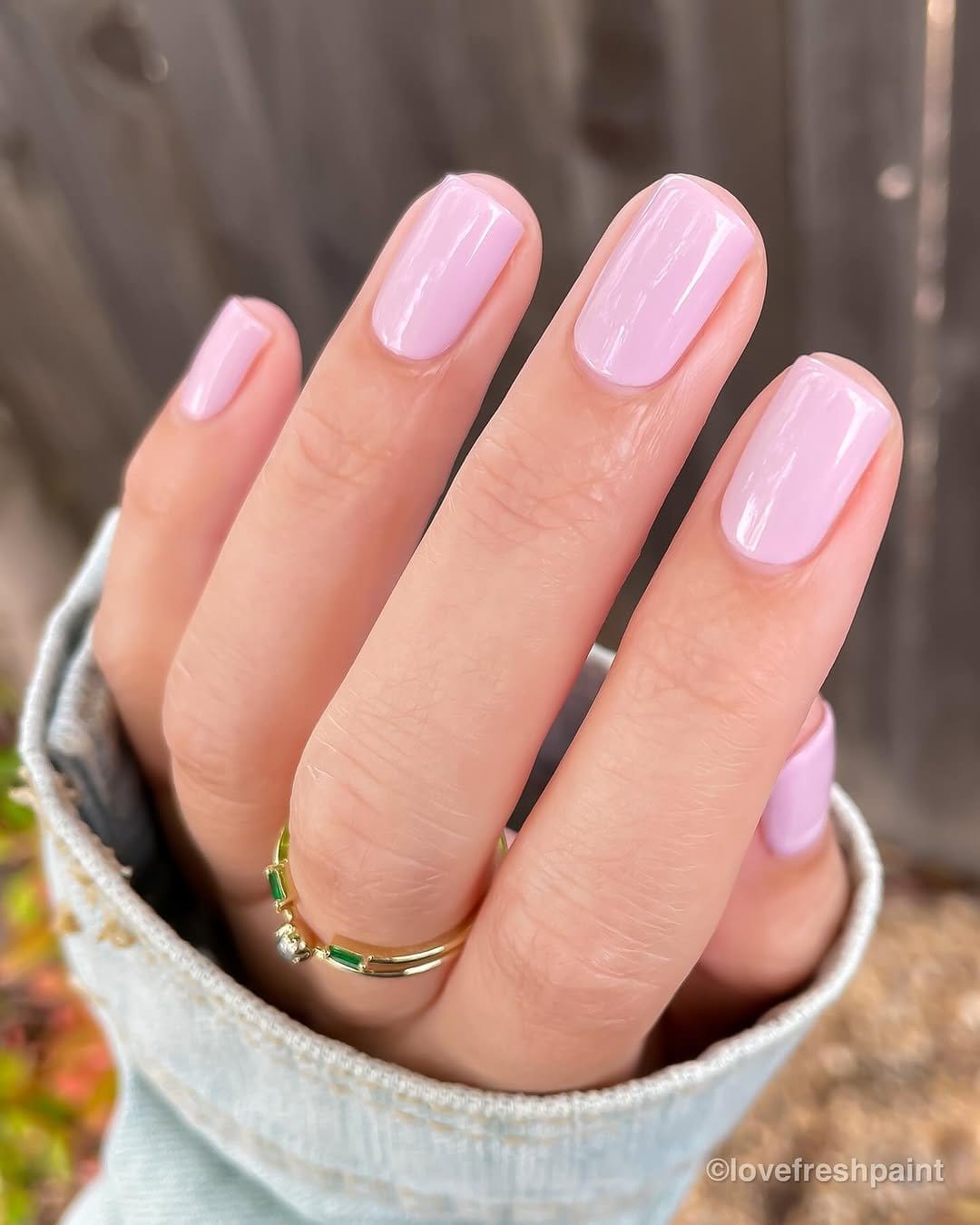 Soft pink nail polish bottle