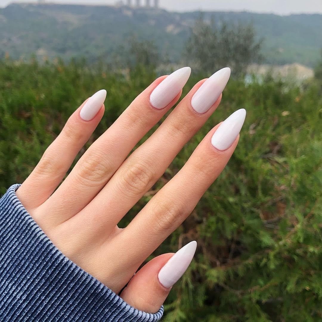 Bright white nail polish bottle