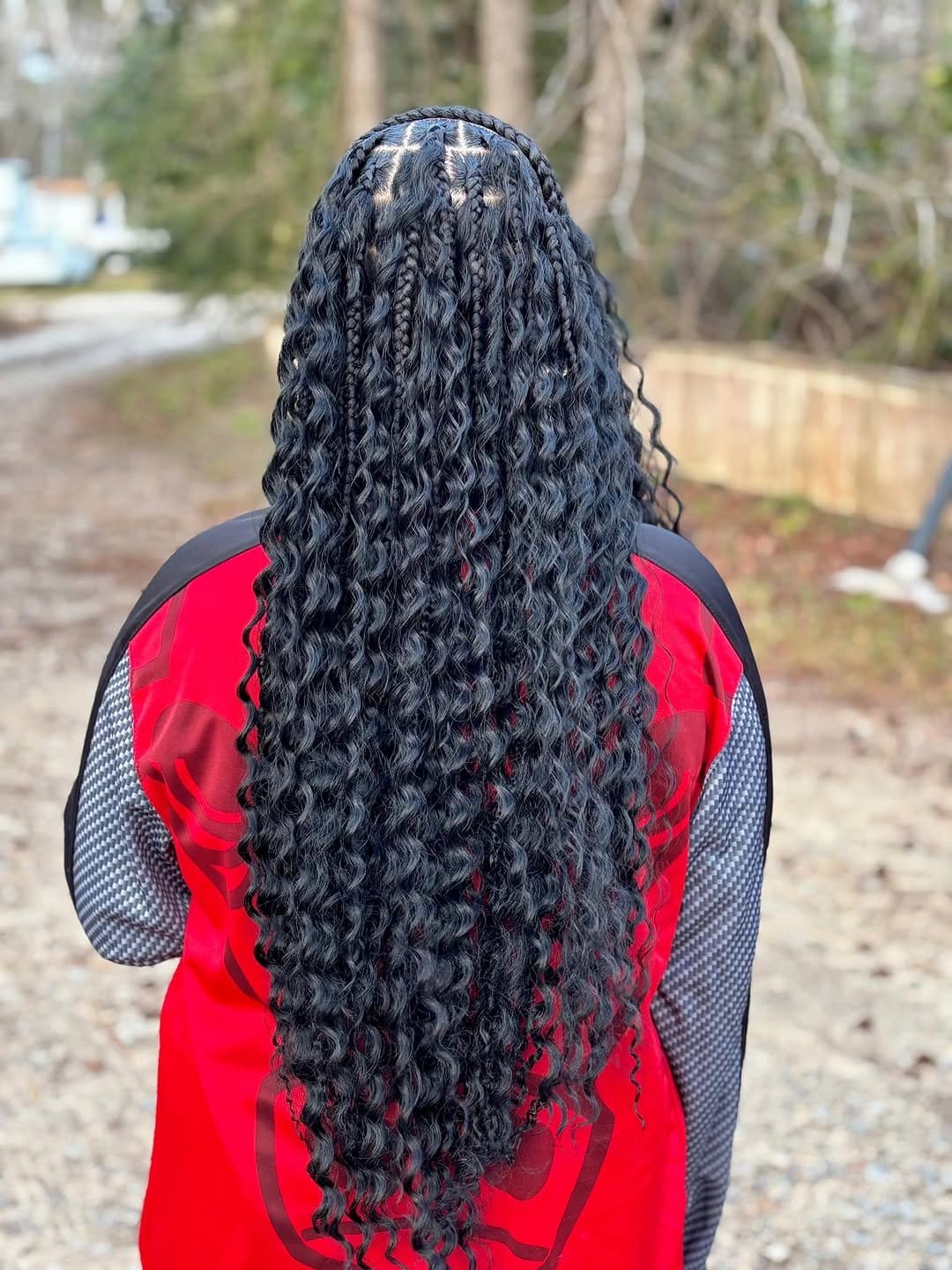 Elegant pearl-embellished dreads