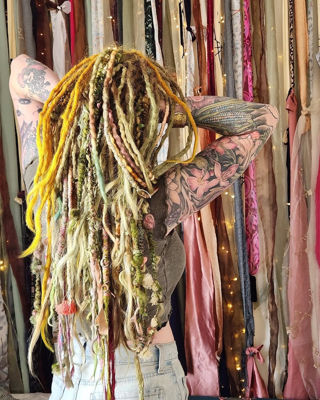 Short dreadlocks with dramatic side shave