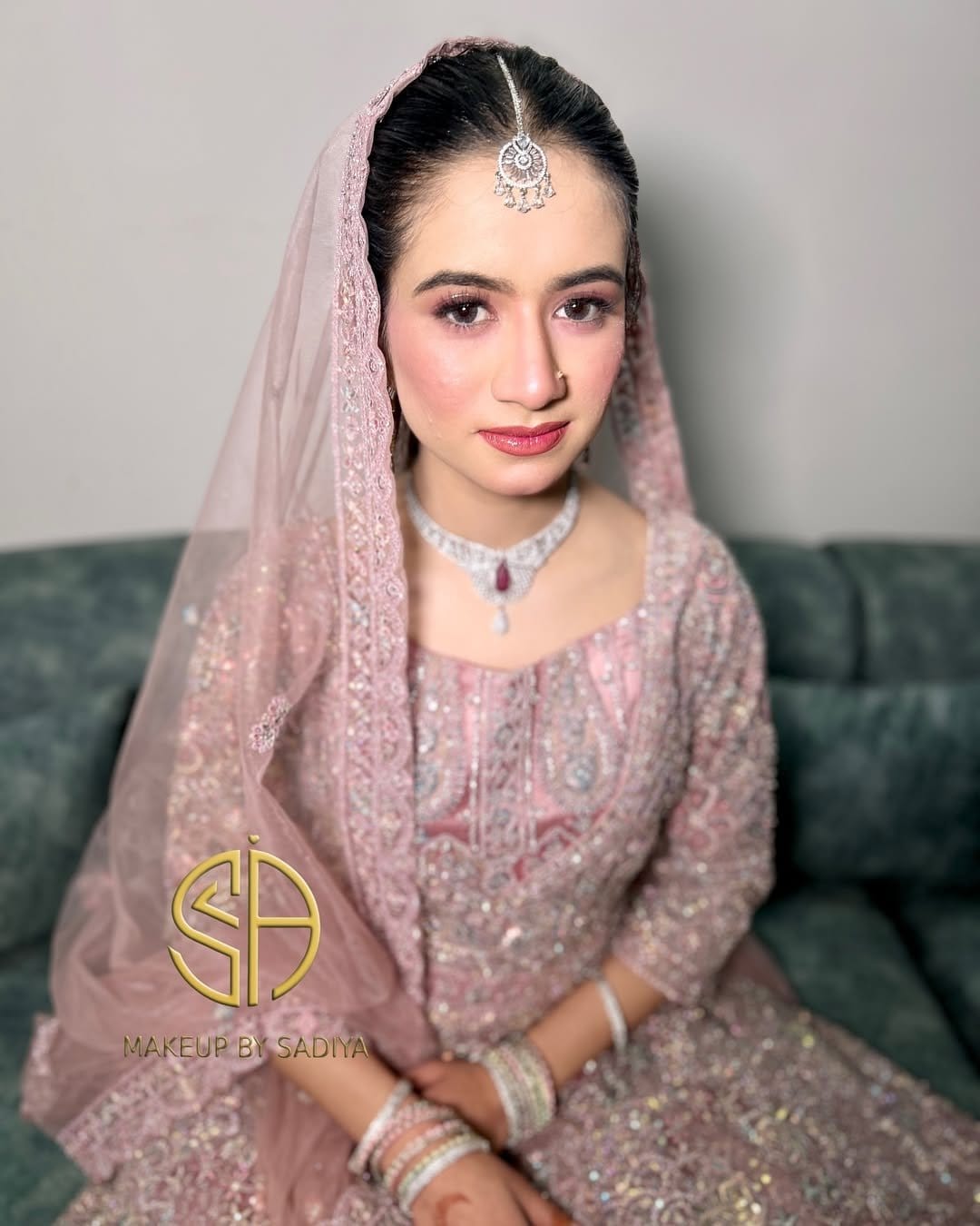 Soft pink bridal-inspired makeup